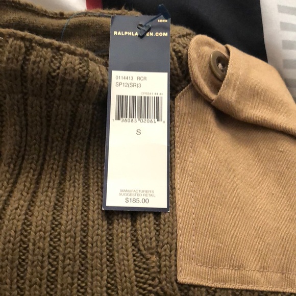 RARE! Polo by Ralph Lauren Olive Green Crewneck Sweater - Picture 5 of 5